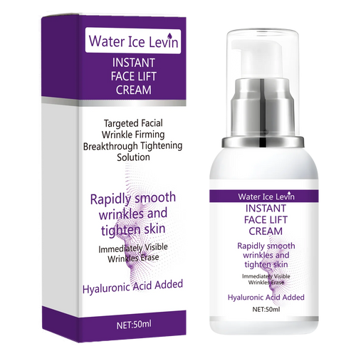 Instant Face Lift Cream with Hyaluronic Acid for Wrinkles. Firming Solution.